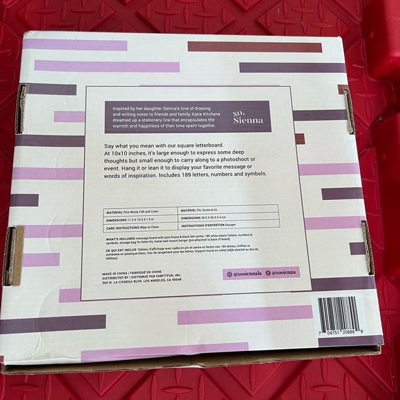 xo Sienna Felt Message Board 10x10 with Letters & Symbols NWT - Picture 6 of 6